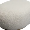 Ławka Do Przedpokoju Tkanina Boucle Biała 81x65 Cm