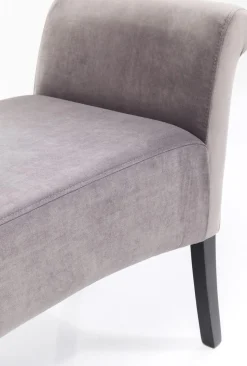 Ławka Motley Velvet 110x61 Cm Srebrnoszara