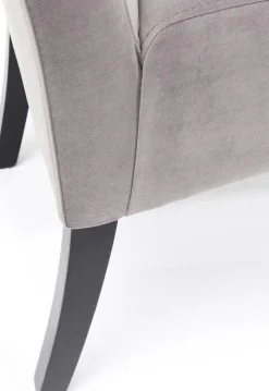 Ławka Motley Velvet 110x61 Cm Srebrnoszara