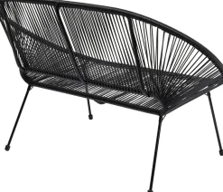 Ławka Ogrodowa Czarna żyłkowa 121 Cm