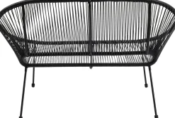 Ławka Ogrodowa Czarna żyłkowa 121 Cm