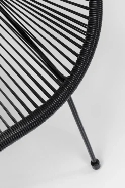 Ławka Ogrodowa Czarna żyłkowa 121 Cm