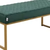 Ławka Smart 90x40 Cm Ciemnozielona - Nogi Złote
