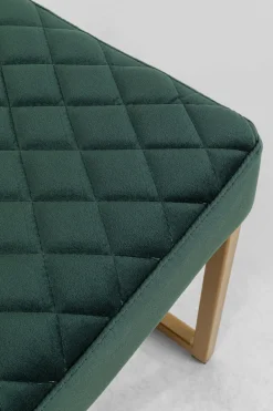 Ławka Smart 90x40 Cm Ciemnozielona - Nogi Złote