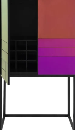 Barek Do Salonu Szkło Lustrzane Kolory Tęczy 80x150 Cm