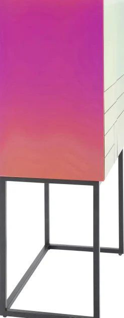 Barek Do Salonu Szkło Lustrzane Kolory Tęczy 80x150 Cm