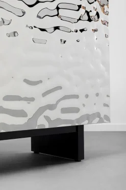 Barek Ekskluzywny Srebrny Stal Nierdzewna 120x105 Cm