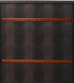 Barek Rozkładany Czarno-brązowy Tapicerowany 100x114 Cm