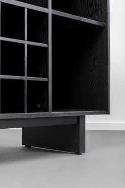 Barek Z Blatem Czarno-złoty Front Stal Nierdzewna 120x105 Cm