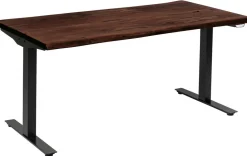 Biurko Harmony 160x80 Cm Akacja Brązowe - Nogi Czarne