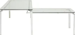 Biurko Lorenco 210x180 Cm Ze Szklanym Blatem