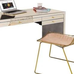 Biurko Luxury Champagne 140x61 Cm Szampańskie
