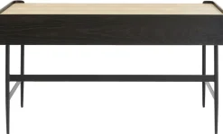 Biurko Milano 140x58 Cm Ciemnobrązowe Z Kremowym Blatem
