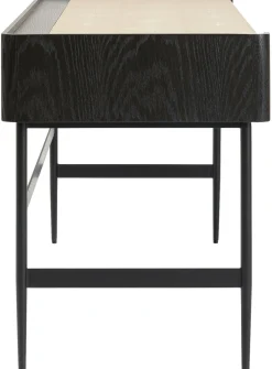 Biurko Milano 140x58 Cm Ciemnobrązowe Z Kremowym Blatem