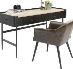 Biurko Milano 140x58 Cm Ciemnobrązowe Z Kremowym Blatem