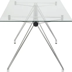 Biurko Officia 160x80 Cm Transparentne Blat Szklany