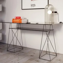 Biurko Polar 136x65 Cm Czarne - Szkło Hartowane 8 Mm