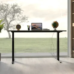 Biurko Z Elek. Regulacją Wysokości Smart 140x60 Cm Czarne