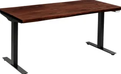Biurko Z Elek. Regulacją Wysokości Harmony 180x90 Cm Akacja Brązowe - Nogi Czarne