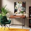 Biurko Z Wysuwanym Blatem Ravello 120x83 Cm Mango Brązowe