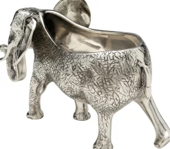 Cooler Do Wina Lub Szampana Srebrny Z Aluminium Motyw Słonia 38x23 Cm
