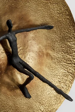 Dekoracja ścienna Aluminiowa Złoto-czarna Ø59 Cm