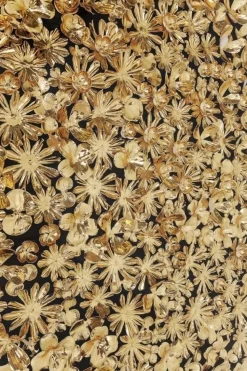 Dekoracja ścienna Gold Flower 120x120 Cm Złota