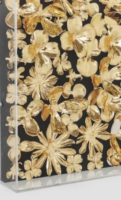 Dekoracja ścienna Gold Flower 120x120 Cm Złota
