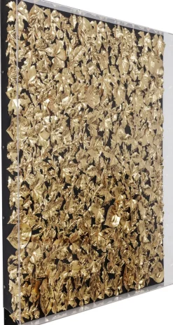 Dekoracja ścienna Gold Leaf 120x120 Cm Złota