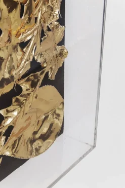 Dekoracja ścienna Gold Leaf 120x120 Cm Złota