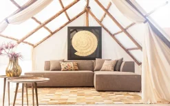Dekoracja ścienna Golden Snail 120x120 Cm Czarno-złota