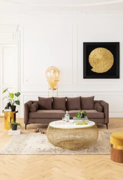 Dekoracja ścienna Golden Snail 120x120 Cm Czarno-złota
