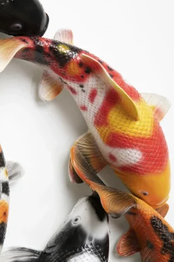 Dekoracja ścienna Kolorowa Ryba Koi Włókno Szklane Ø102 Cm