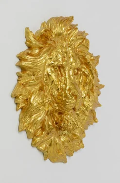 Dekoracja ścienna Lion Head 90x100 Cm Złota