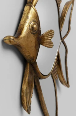 Dekoracja ścienna Pisces 24x39 Cm Złota Postarzana - Lustrzana