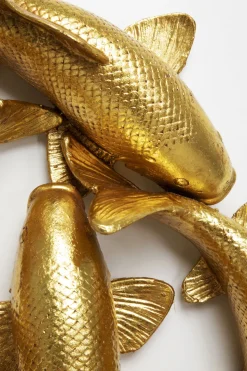 Dekoracja ścienna Złota Ryba Koi Włókno Szklane Ø102 Cm