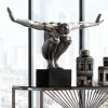 Dekoracja Stojąca Athlete XL 100x64 Cm Srebrna