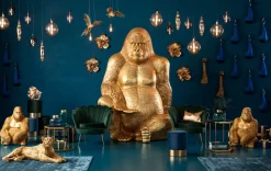 Dekoracja Stojąca Gorilla XXL 180x250 Cm Złota