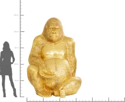 Dekoracja Stojąca Gorilla XXL 180x250 Cm Złota