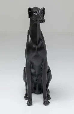 Dekoracja Stojąca Greyhound Bruno 44x80 Cm Czarna Matowa