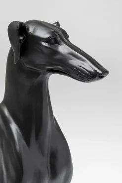 Dekoracja Stojąca Greyhound Bruno 44x80 Cm Czarna Matowa