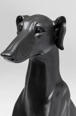 Dekoracja Stojąca Greyhound Bruno 44x80 Cm Czarna Matowa