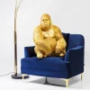 Dekoracja Stojąca Monkey Gorilla Side XL 60x76 Cm Złota