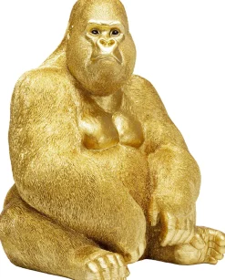 Dekoracja Stojąca Monkey Gorilla Side XL 60x76 Cm Złota