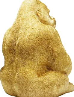 Dekoracja Stojąca Monkey Gorilla Side XL 60x76 Cm Złota