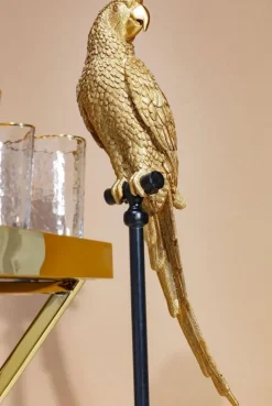 Dekoracja Stojąca Parrot 23x120 Cm Złota