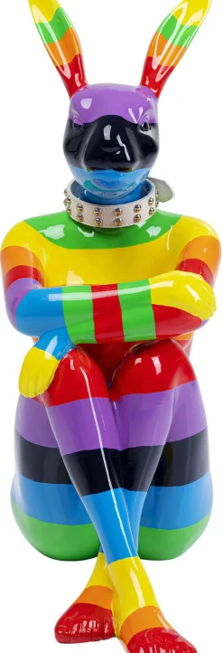 Dekoracja Stojąca Sitting Rabbit Rainbow 60x80 Cm Kolorowa