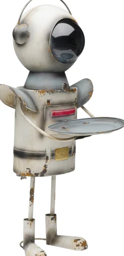 Dekoracja Stojąca Stalowa Postarzana Robot Gottlieb 74 Cm