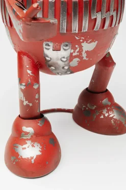 Dekoracja Stojąca Stalowa Postarzana Robot Karl 59 Cm