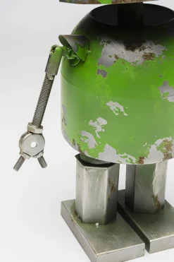 Dekoracja Stojąca Stalowa Postarzana Robot Peter 71 Cm